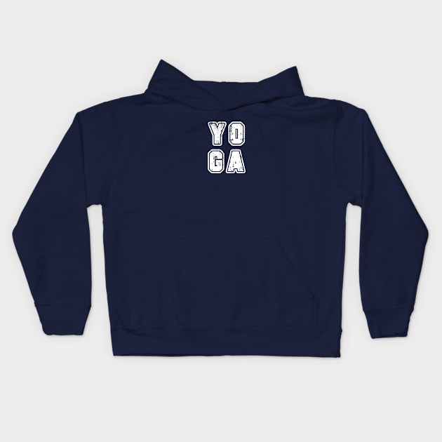 Sporty Yoga White Kids Hoodie by SimonSay